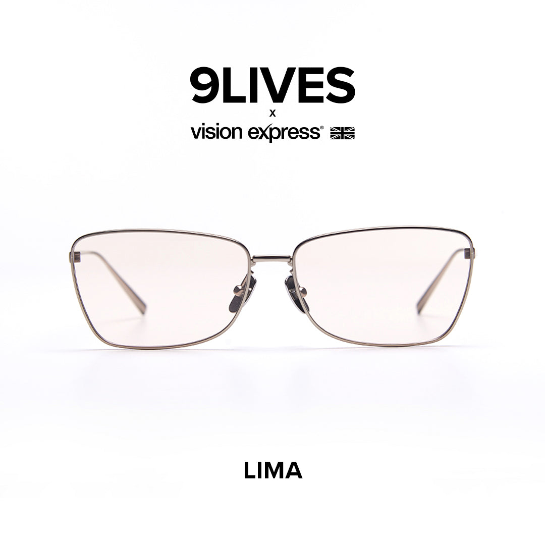 9Lives x Vision Express Lima in Silver LIMASLVR62BRN - Vision Express Optical Philippines