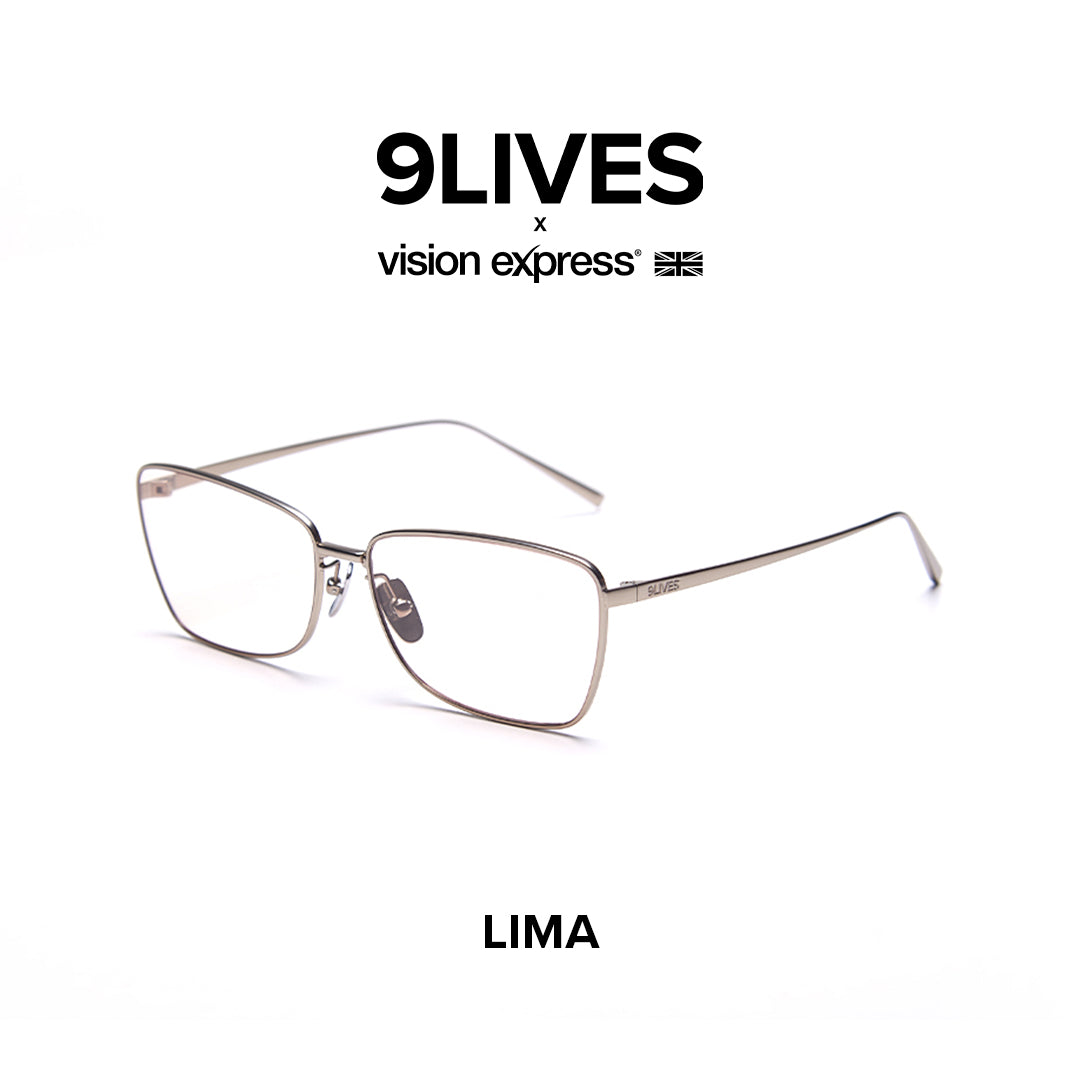 9Lives x Vision Express Lima in Silver LIMASLVR62BRN - Vision Express Optical Philippines