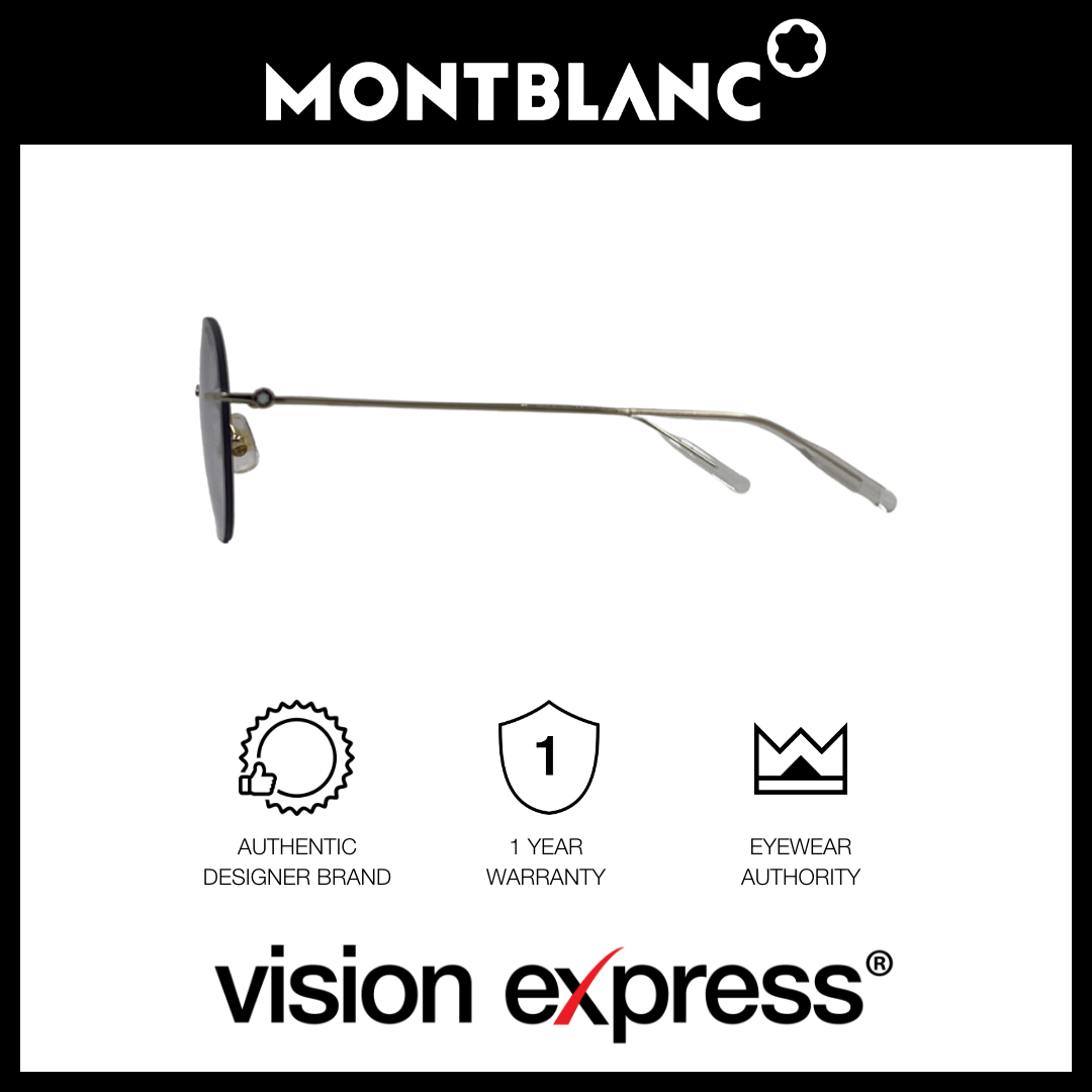 Mont Blanc Men's Silver Metal Round Eyeglasses MB0073S00554 - Vision Express Optical Philippines
