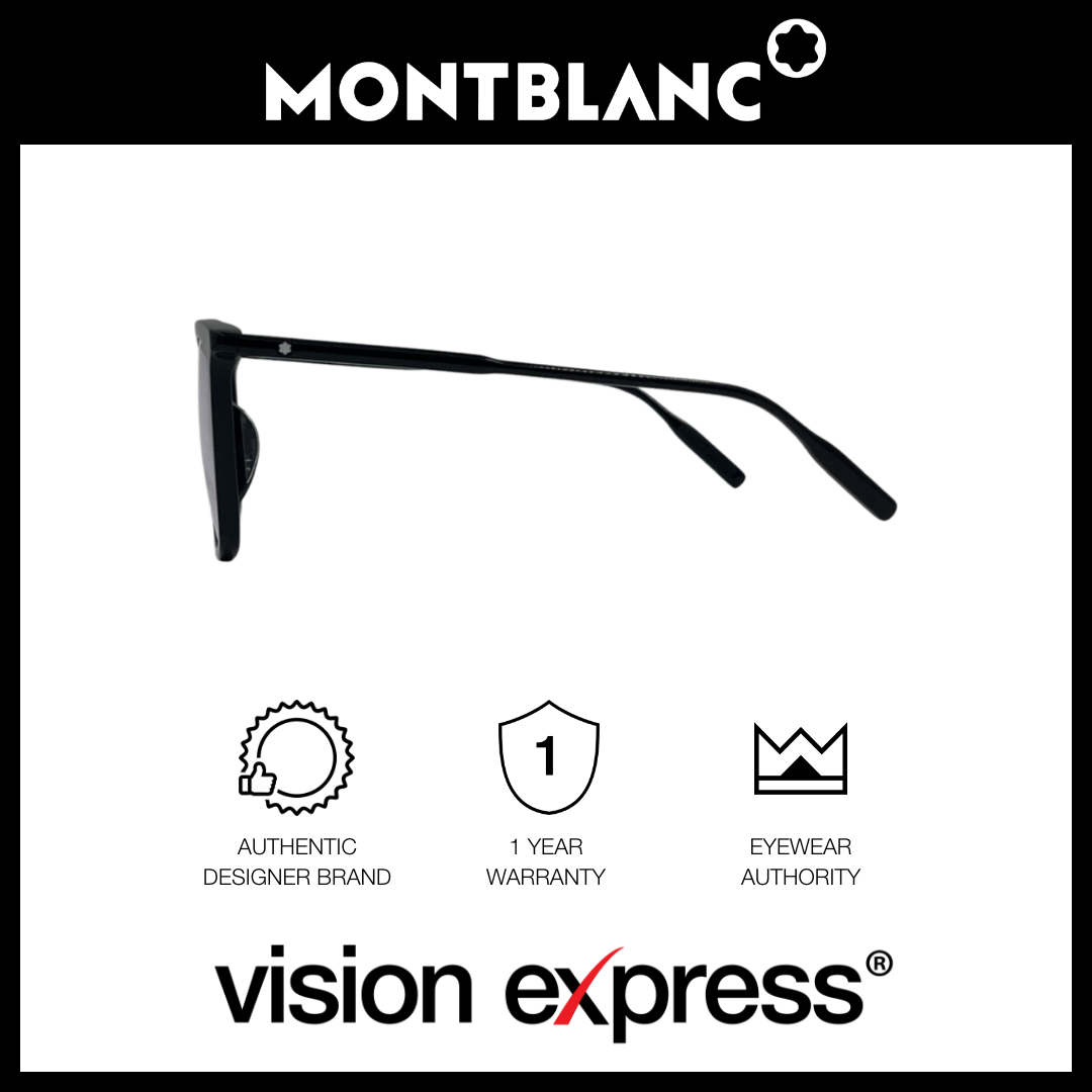 Mont Blanc Men's Black Acetate Square Eyeglasses MB0084SK00556 - Vision Express Optical Philippines