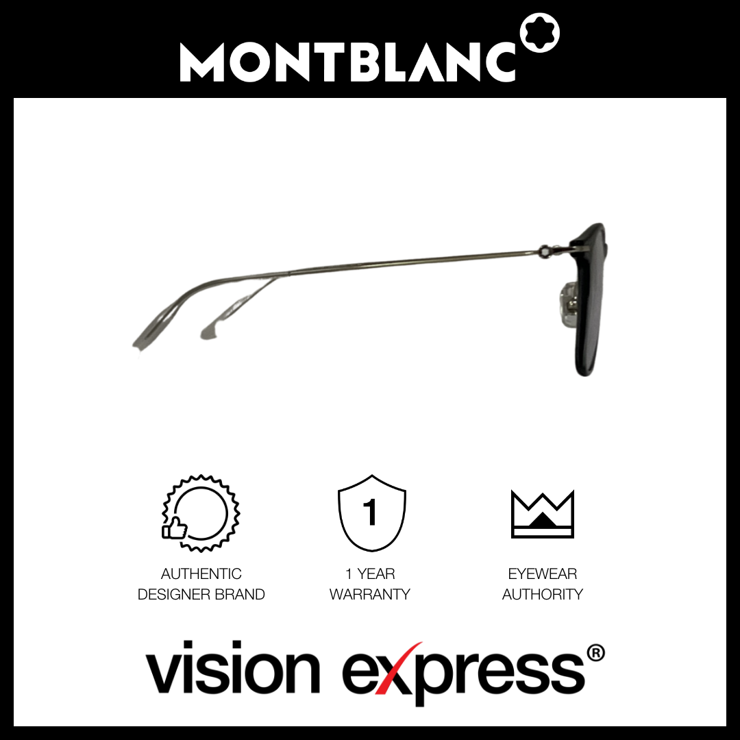 Mont Blanc Men's Grey Metal Square Eyeglasses MB0098S00949 - Vision Express Optical Philippines
