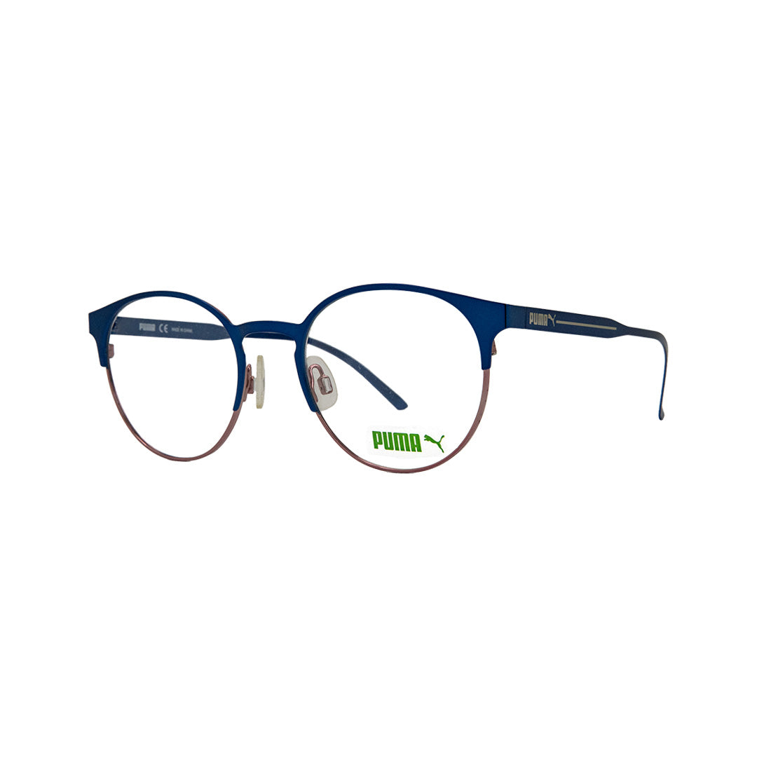 Puma Blue Metal Round Eyeglasses PU0174O/005 - Vision Express Optical Philippines