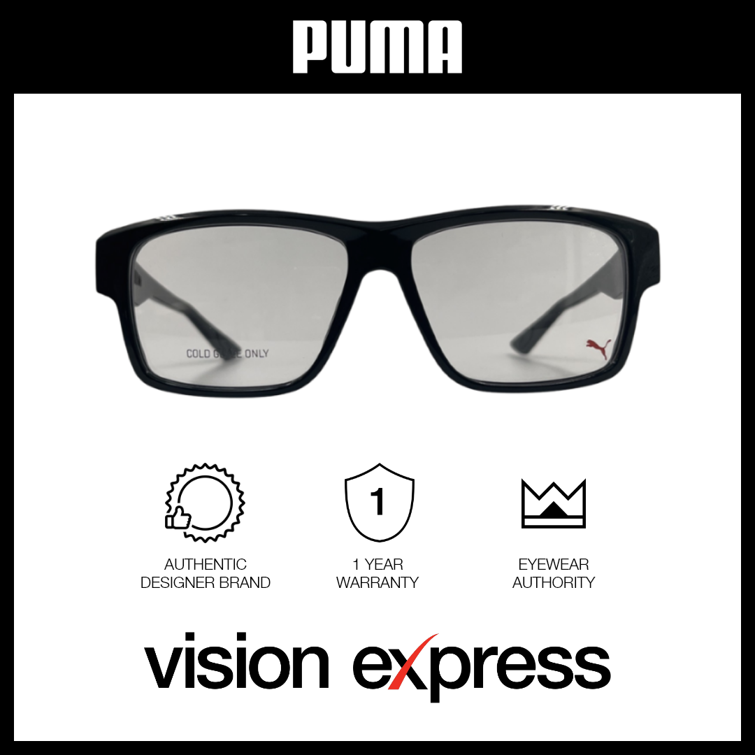 Puma Men's Black Plastic Square Eyeglasses PU0408O00157 - Vision Express Optical Philippines