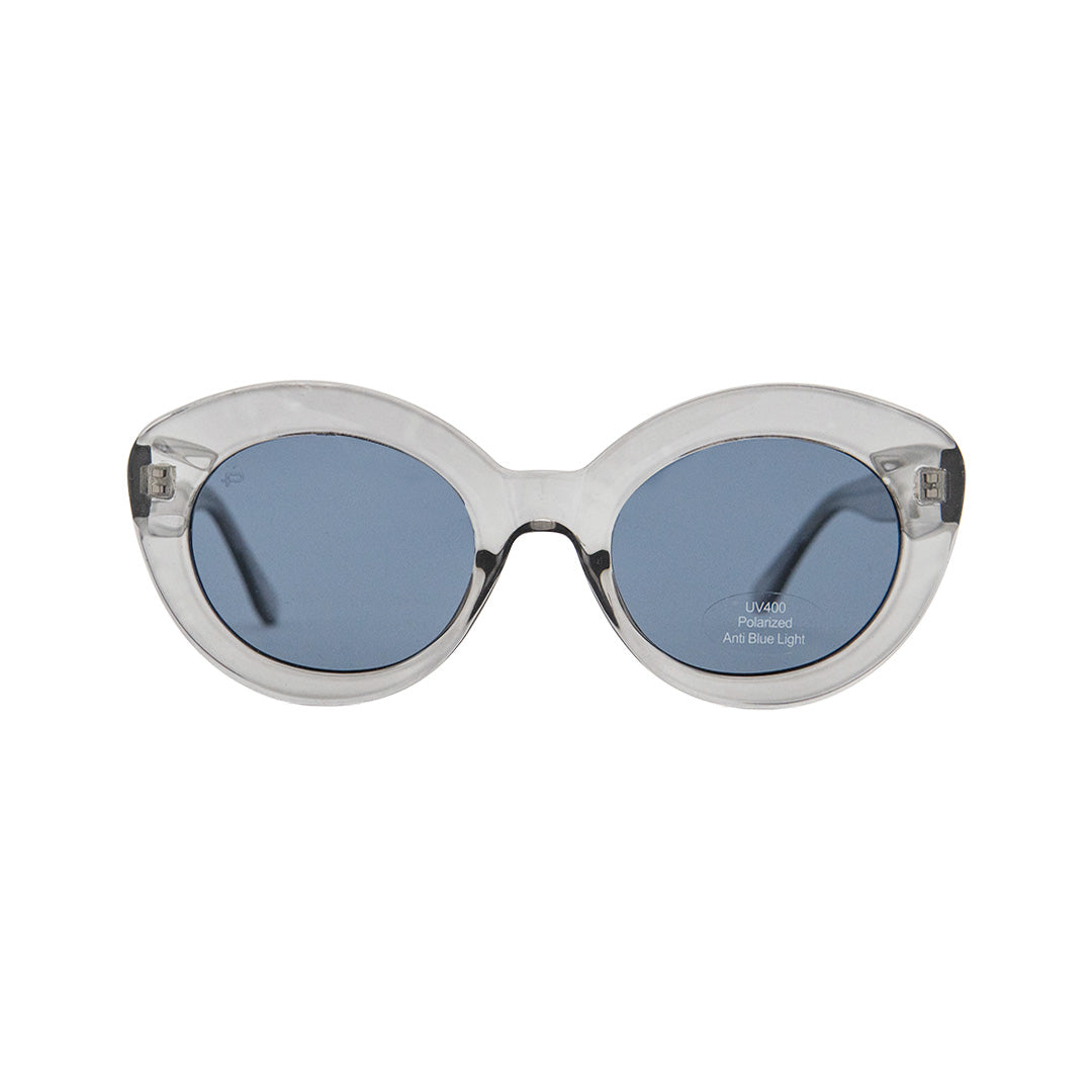 Prive Revaux Grey Acetate Round Sunglasses PV206313CBL50