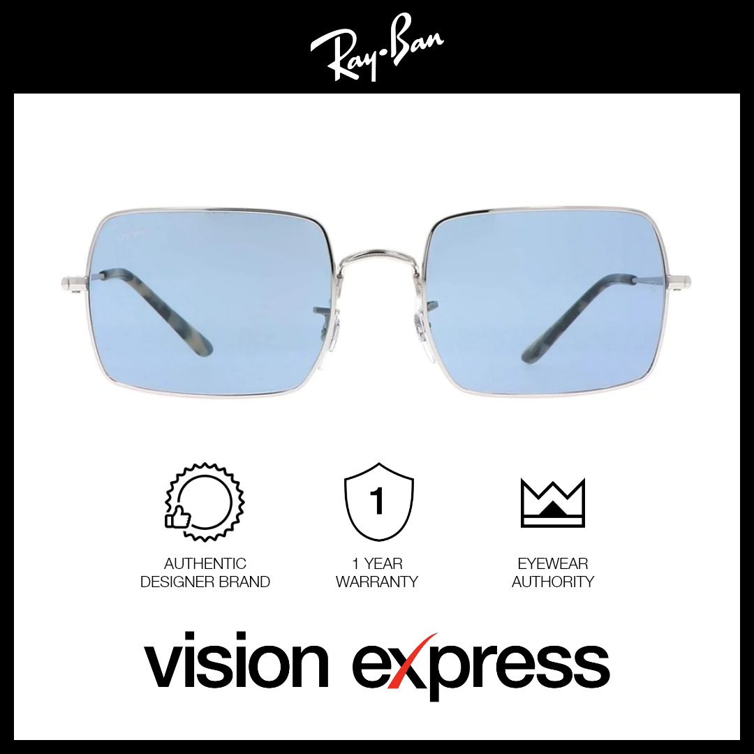 Ray-Ban Women's Silver Metal Rectangle Sunglasses RB1969/9197/56 - Vision Express Optical Philippines