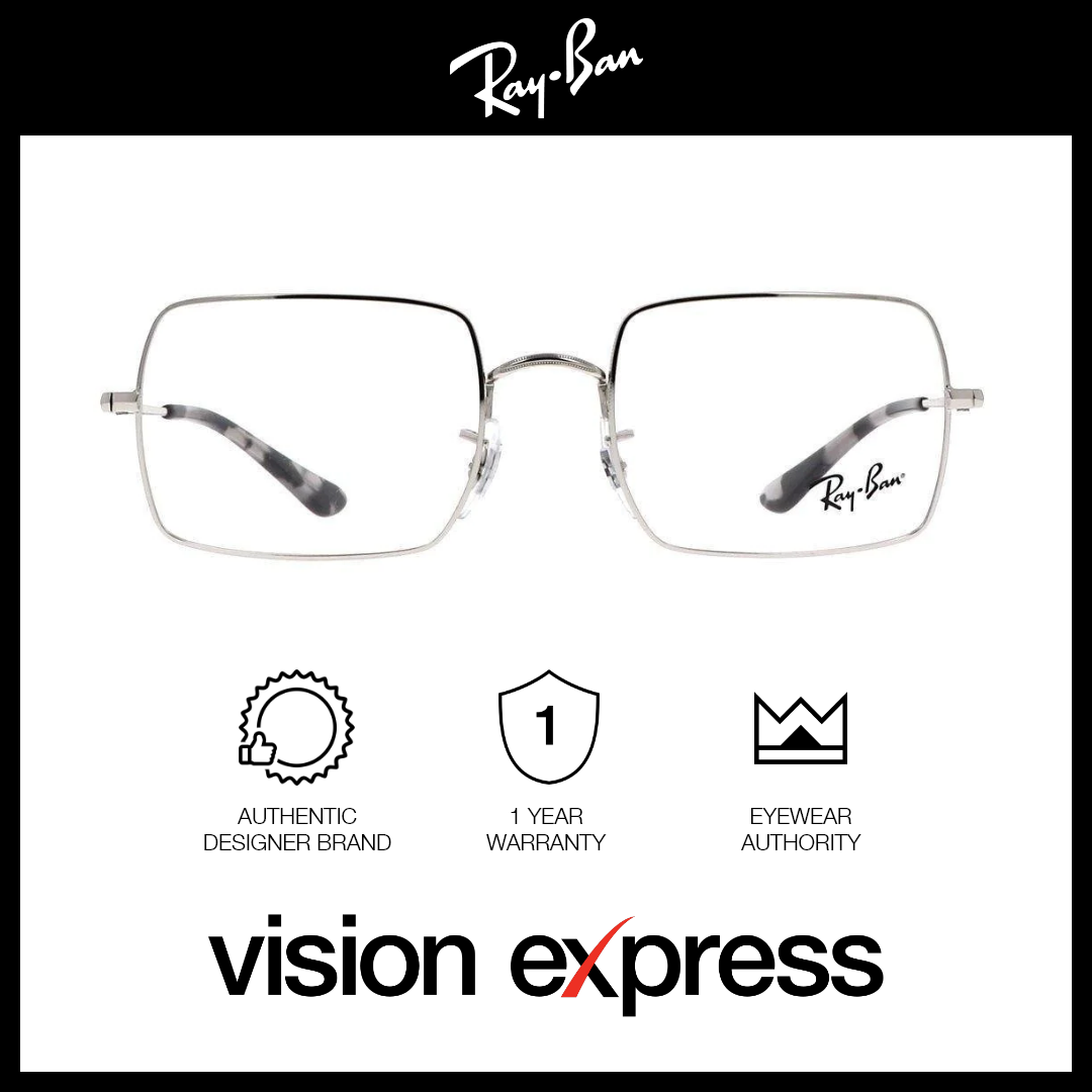 Ray-Ban Unisex Silver Metal Rectangle Eyeglasses RB1969V/2501_54 - Vision Express Optical Philippines