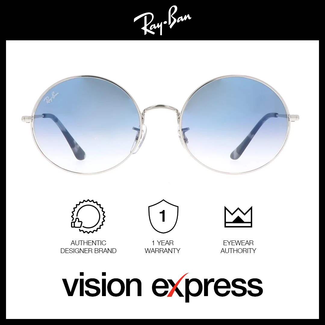 Ray-Ban Women's Silver Metal Oval Sunglasses RB1970/9149/3F - Vision Express Optical Philippines
