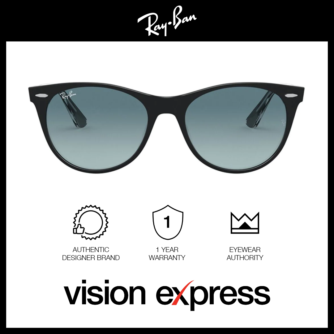Ray-Ban Unisex Black Plastic Wayfarer Sunglasses RB2185F/1294/3M - Vision Express Optical Philippines