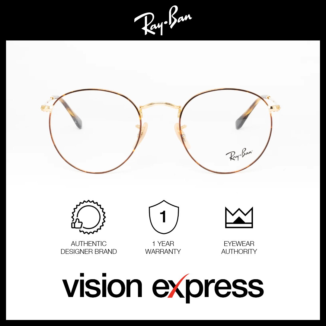 Ray-Ban Unisex Gold Metal Round Eyeglasses RB3447V/2945_50 - Vision Express Optical Philippines