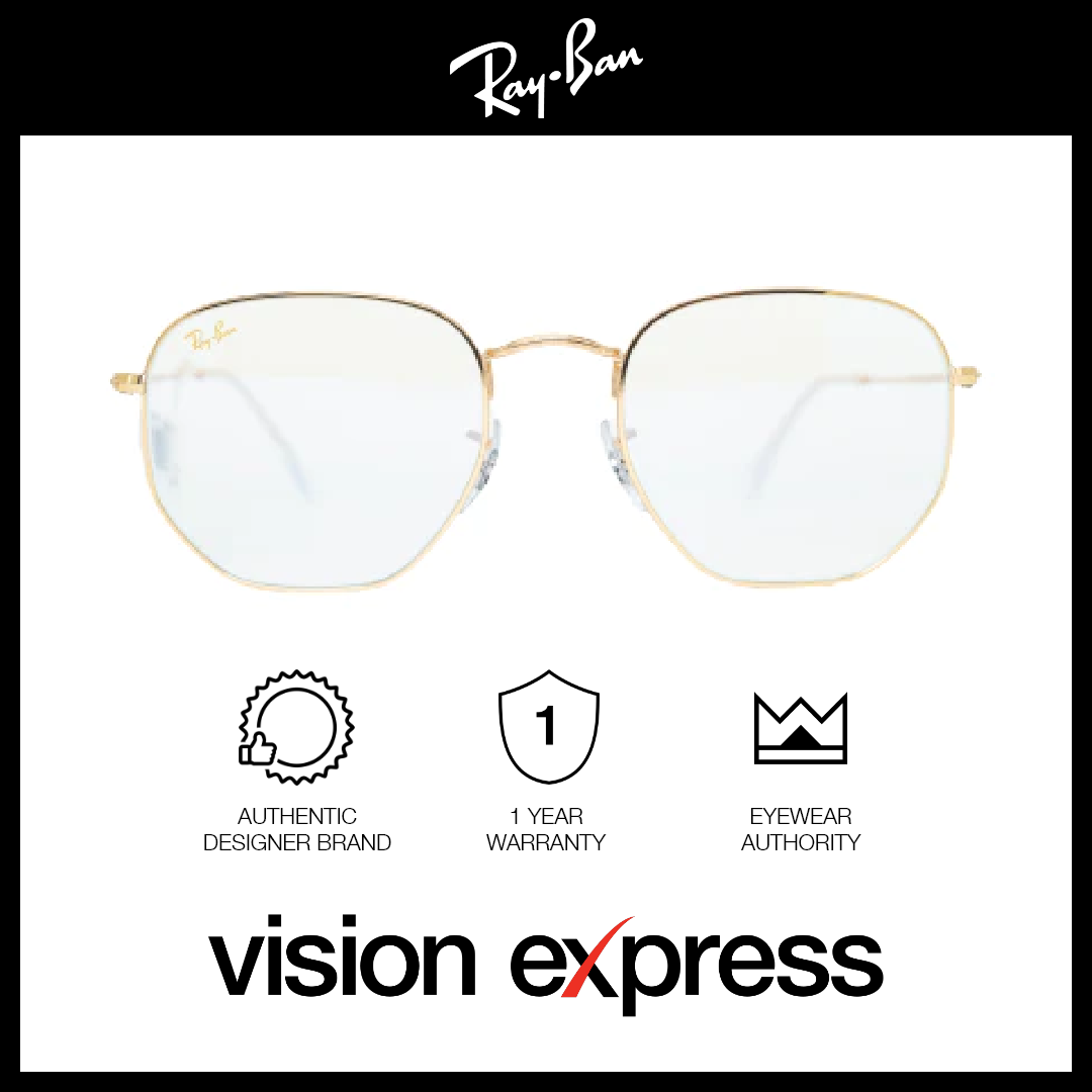 Ray-Ban Unisex Gold Metal Irregular Eyeglasses RB35489196BF54 - Vision Express Optical Philippines