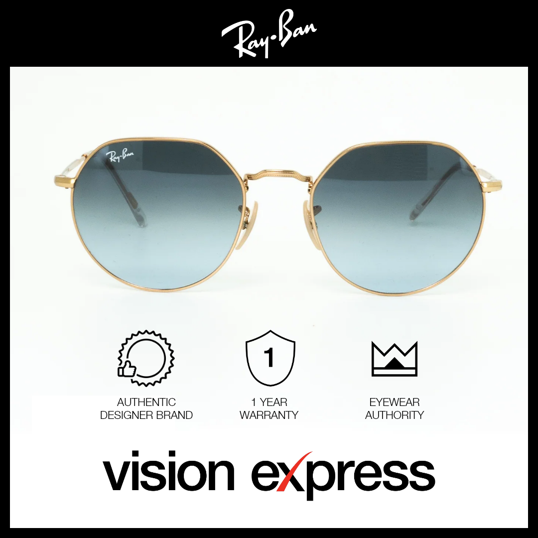 Ray-Ban Unisex Gold Metal Irregular Sunglasses RB35650018653 - Vision Express Optical Philippines