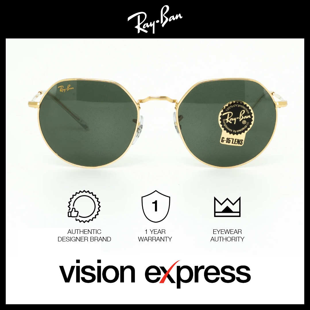 Ray-Ban Unisex Gold Metal Irregular Sunglasses RB356591963153 - Vision Express Optical Philippines