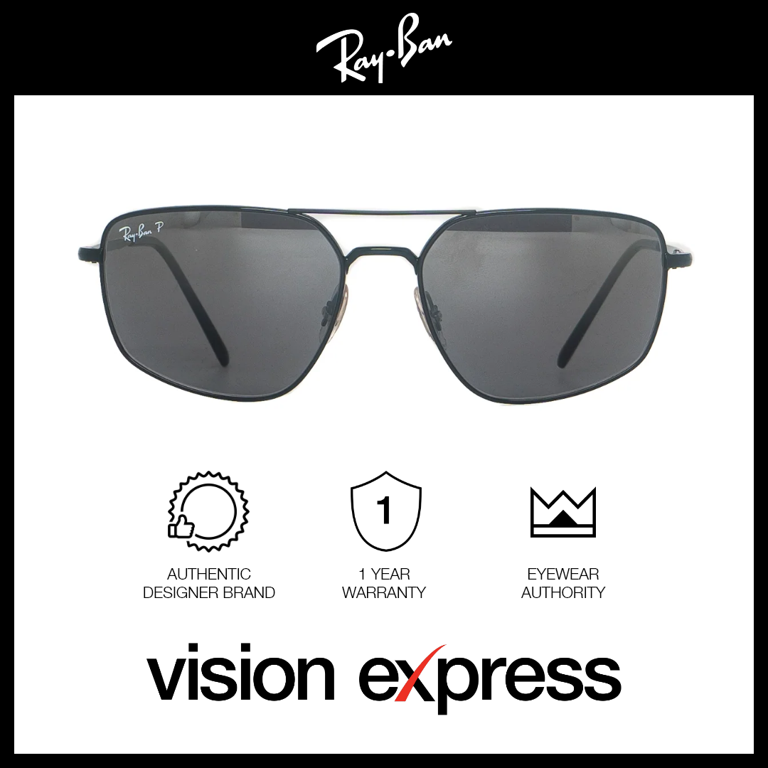 Ray-Ban Unisex Black Metal Irregular Sunglasses RB3666/002/K3 - Vision Express Optical Philippines