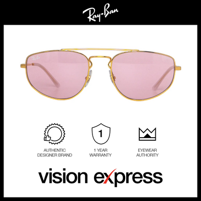 Ray-Ban Unisex Gold Metal Irregular Sunglasses RB3668/001/Q3 - Vision Express Optical Philippines