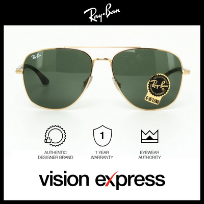 Ray-Ban Unisex Gold Metal Square Sunglasses RB36830013156 - Vision Express Optical Philippines