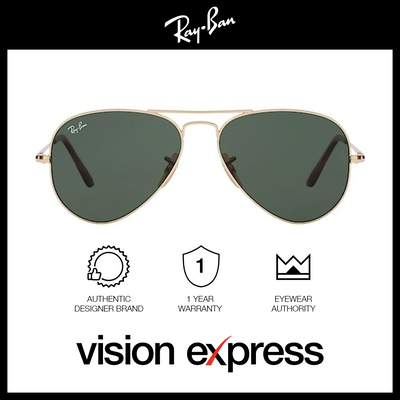 Ray-Ban Unisex Gold Metal Aviator Sunglasses RB3689/9147/31 - Vision Express Optical Philippines