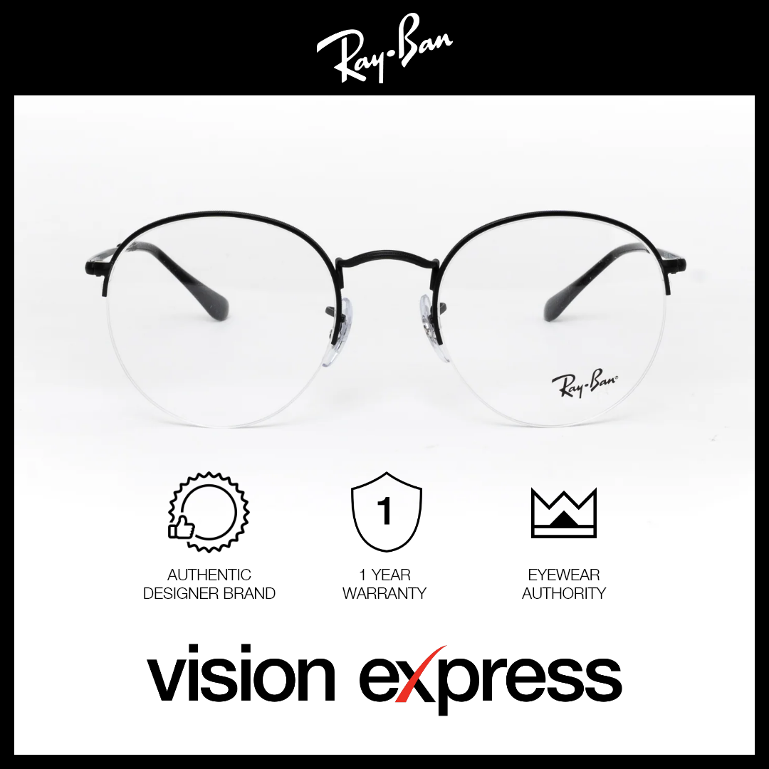 Ray-Ban Unisex Black Metal Round Eyeglasses RB3947V250351 - Vision Express Optical Philippines