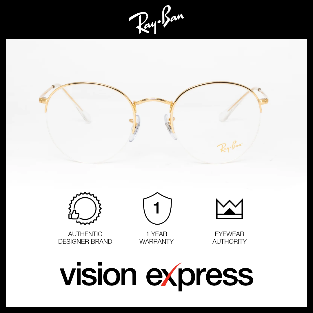 Ray-Ban Unisex Gold Metal Round Eyeglasses RB3947V308651 - Vision Express Optical Philippines