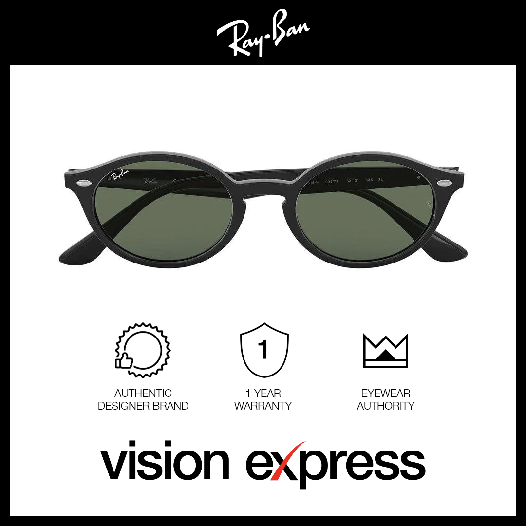 Ray-Ban Unisex Black Plastic Oval Sunglasses RB4315F/901/71 - Vision Express Optical Philippines