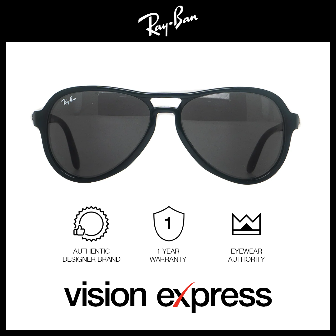 Ray-Ban Unisex Black Plastic Aviator Sunglasses RB4355/601/B1 - Vision Express Optical Philippines