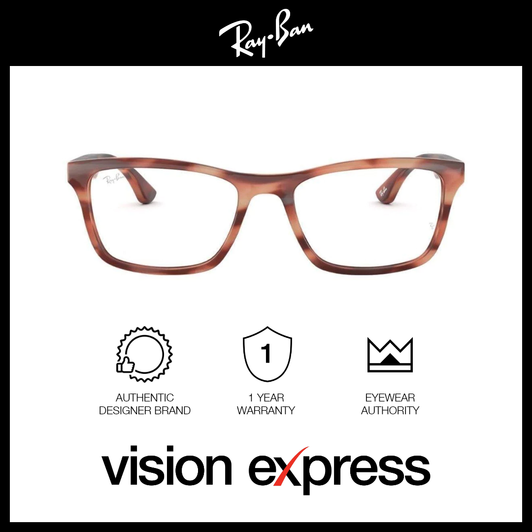 Ray-Ban Men's Tortoise Plastic Square Eyeglasses RB5279/5774_55 - Vision Express Optical Philippines