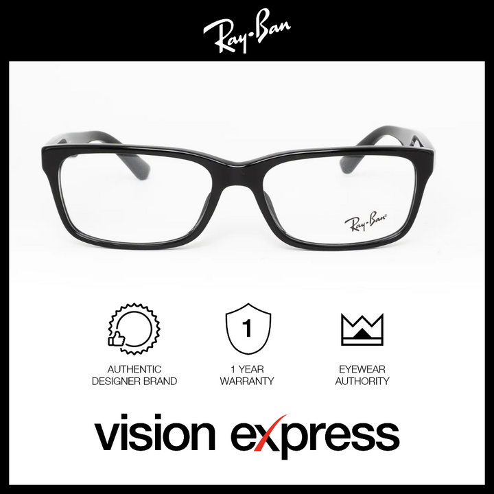 Ray-Ban Men's Black Square Eyeglasses RB5296D/2000 – Vision Express