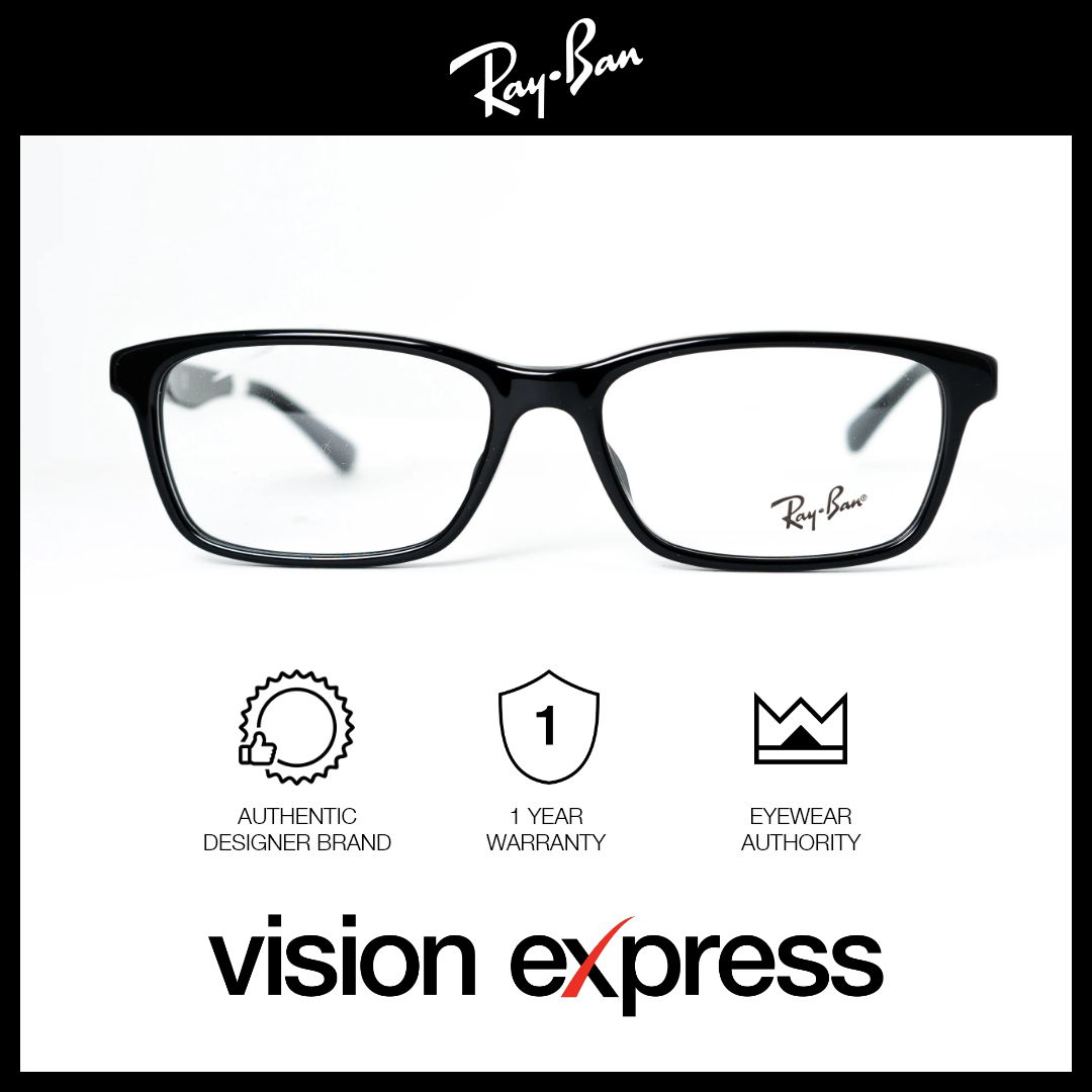 Ray-Ban Unisex Black Plastic Rectangle Eyeglasses RB5318D200055 - Vision Express Optical Philippines
