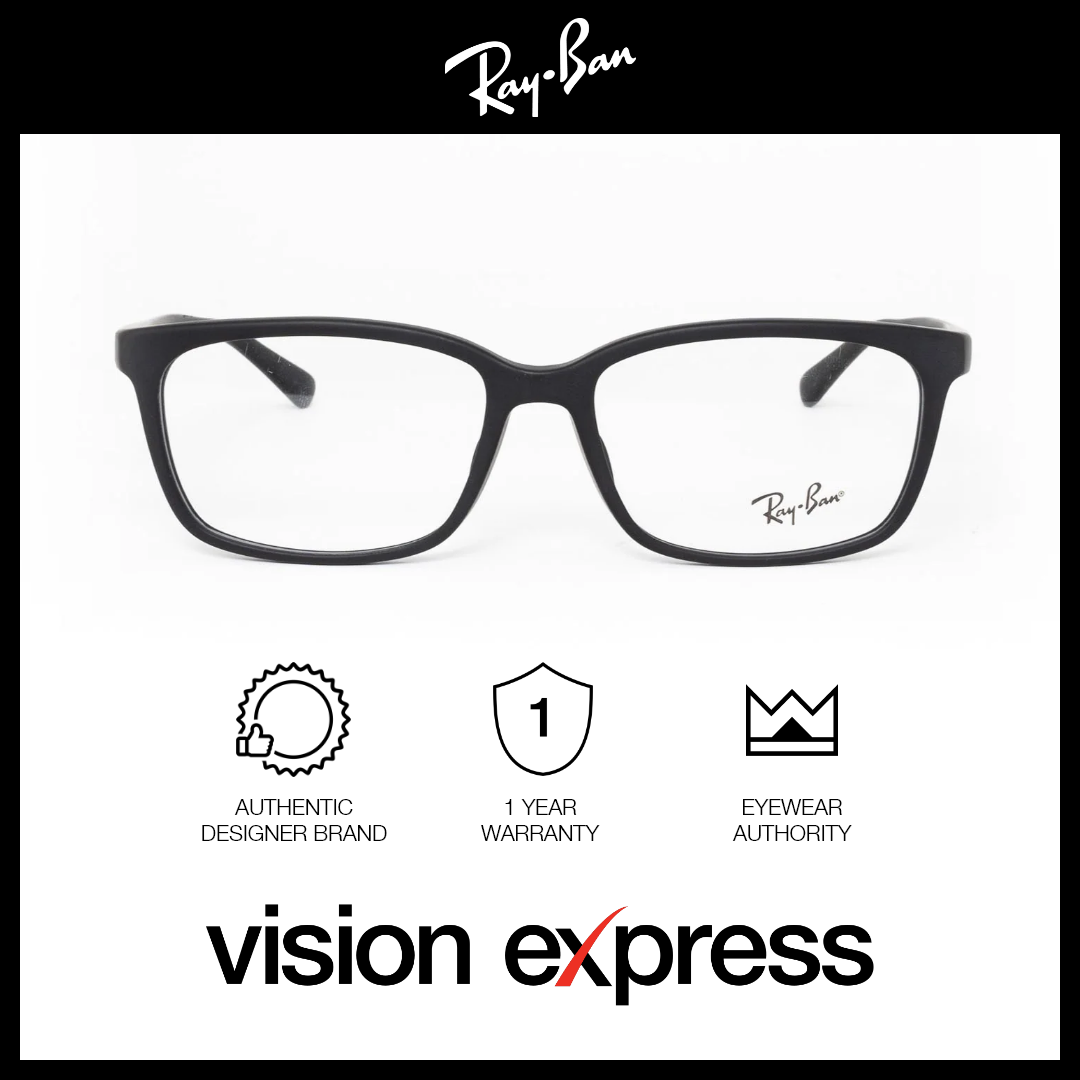 Ray-Ban Unisex Black Plastic Square Eyeglasses RB5319D/2477_55 - Vision Express Optical Philippines