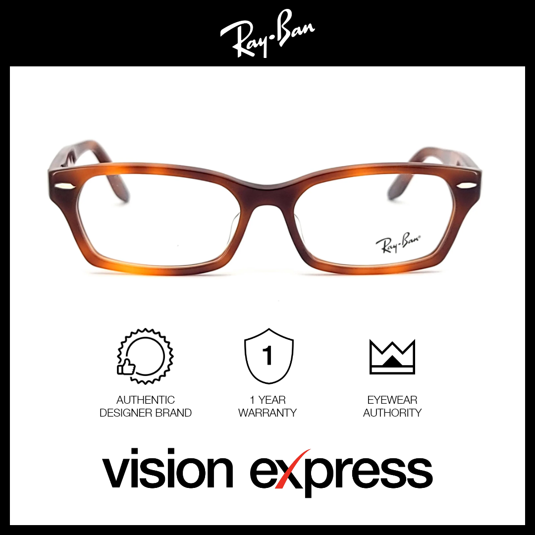 Ray-Ban Unisex Brown Plastic Square Eyeglasses RB5344D/5944_55 - Vision Express Optical Philippines