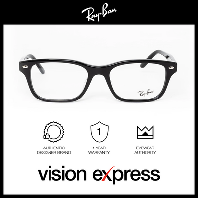 Ray-Ban Unisex Black Plastic Square Eyeglasses RB5345D/2000 - Vision Express Optical Philippines