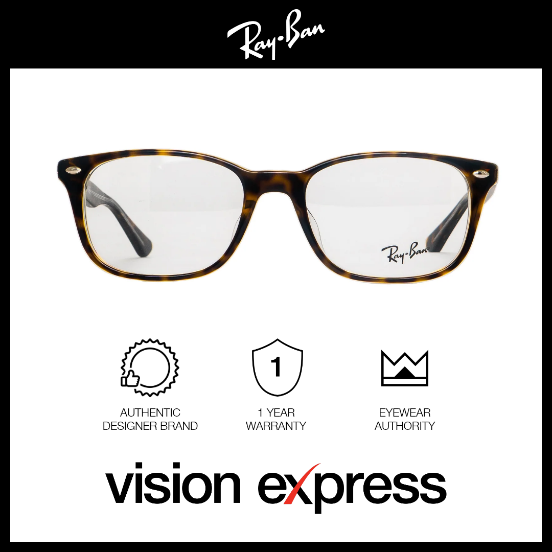 Ray-Ban Unisex Tortoise Acetate Square Eyeglasses RB5375F508253 - Vision Express Optical Philippines