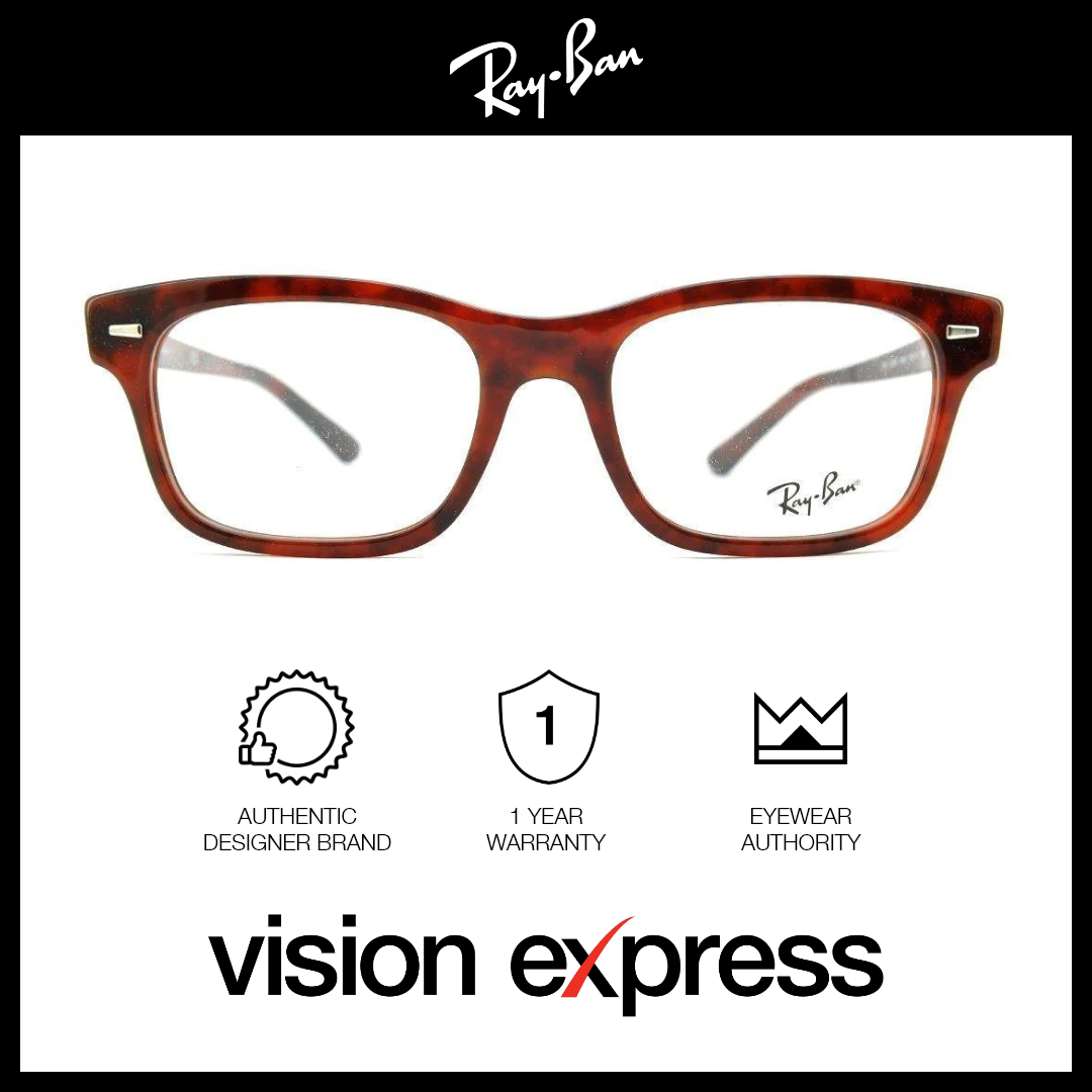 Ray-Ban Unisex Tortoise Plastic Rectangle Eyeglasses RB5383F/5945_54 - Vision Express Optical Philippines