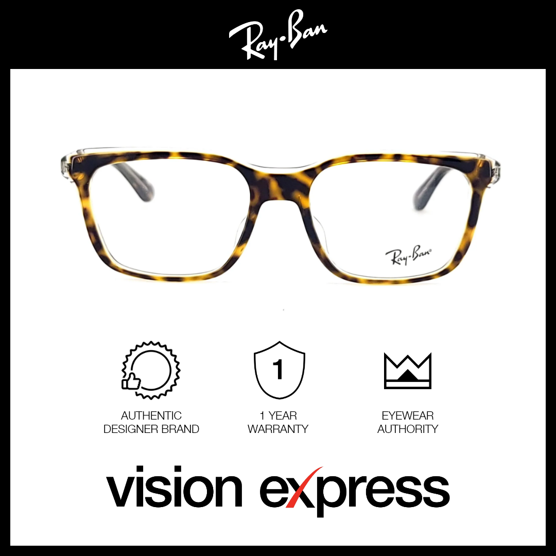 Ray-Ban Unisex Brown Plastic Square Eyeglasses RB5391F/5082_53 - Vision Express Optical Philippines