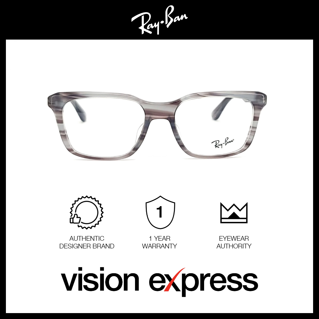Ray-Ban Unisex Grey Plastic Square Eyeglasses RB5391F/8055_53 - Vision Express Optical Philippines