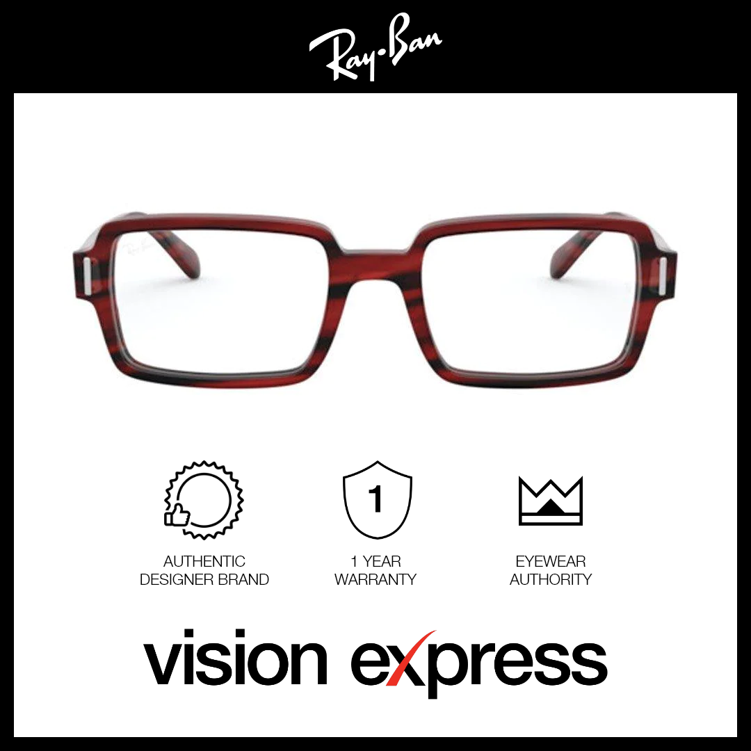 Ray-Ban Unisex Brown Plastic Rectangle Eyeglasses RB5473/8054_52 - Vision Express Optical Philippines