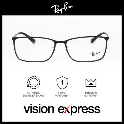 Ray-Ban Unisex Black Metal Rectangle Eyeglasses RB6348D/2832_57 - Vision Express Optical Philippines
