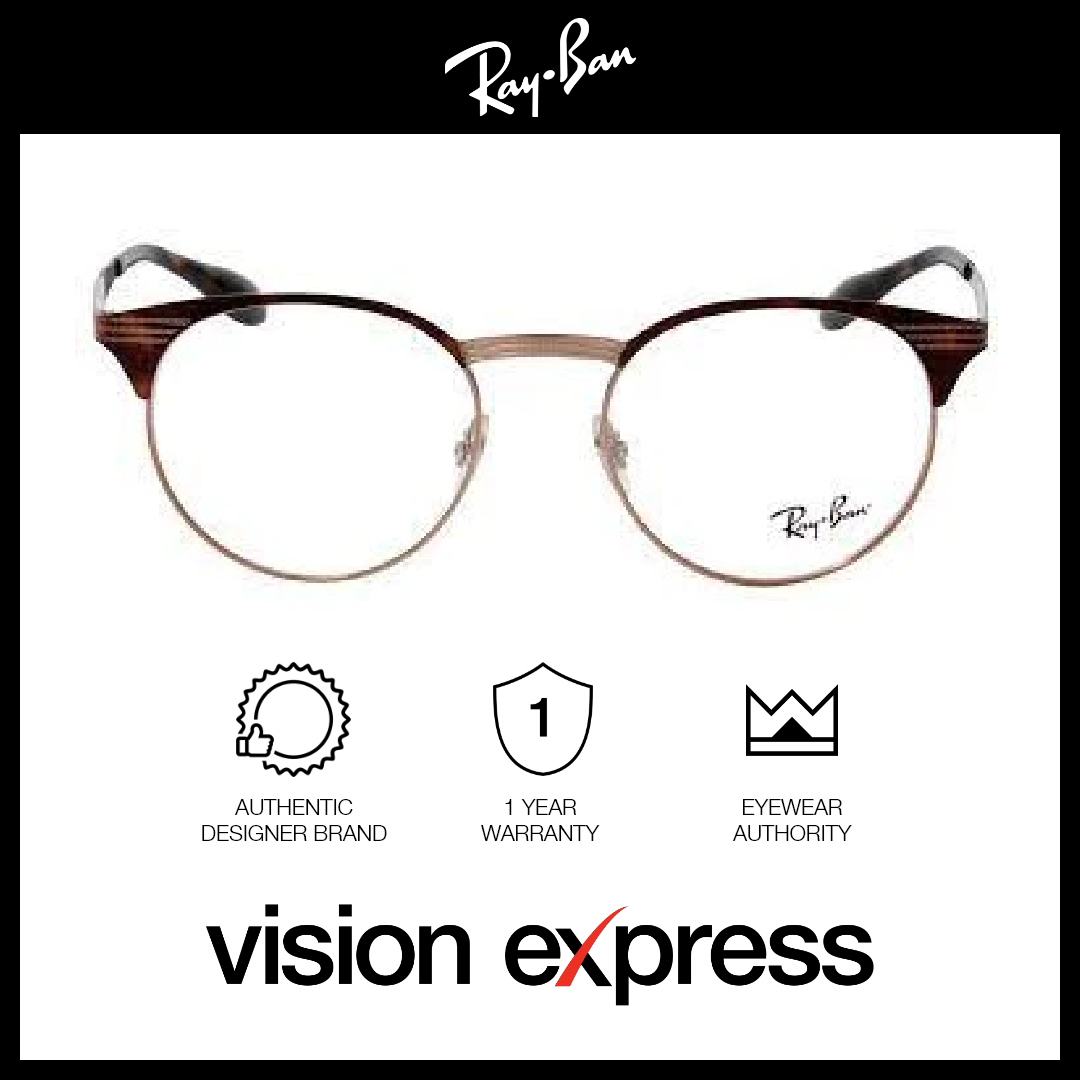 Ray-Ban Women's Bronze Metal Round Eyeglasses RB6406/2971_49 - Vision Express Optical Philippines