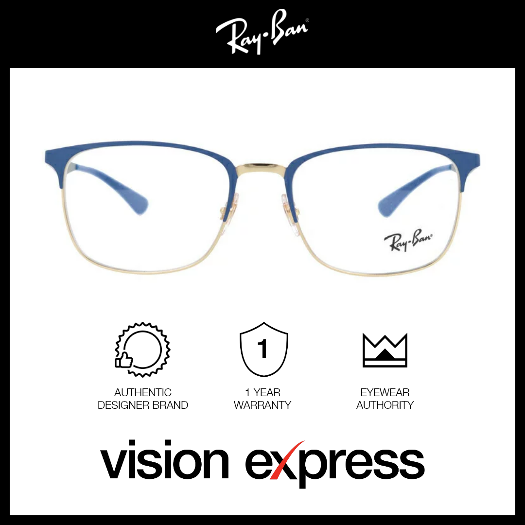 Ray-Ban Unisex Blue Metal Eyeglasses RB6421/3002_52 - Vision Express Optical Philippines