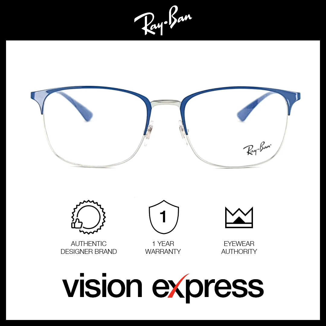 Ray-Ban Unisex Blue Metal Square Eyeglasses RB6421/3101_54 - Vision Express Optical Philippines