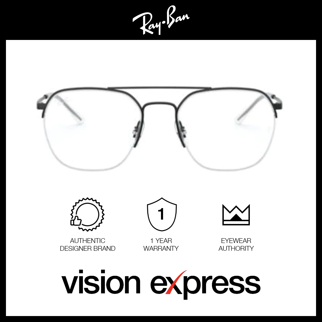 Ray-Ban Unisex Black Metal Square Eyeglasses RB6444/2509_53 - Vision Express Optical Philippines
