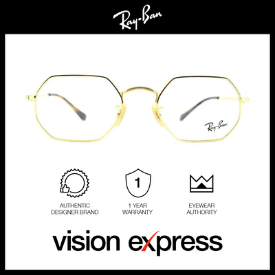 Ray-Ban Unisex Gold Metal Irregular Eyeglasses RB6456/2500_53 - Vision Express Optical Philippines