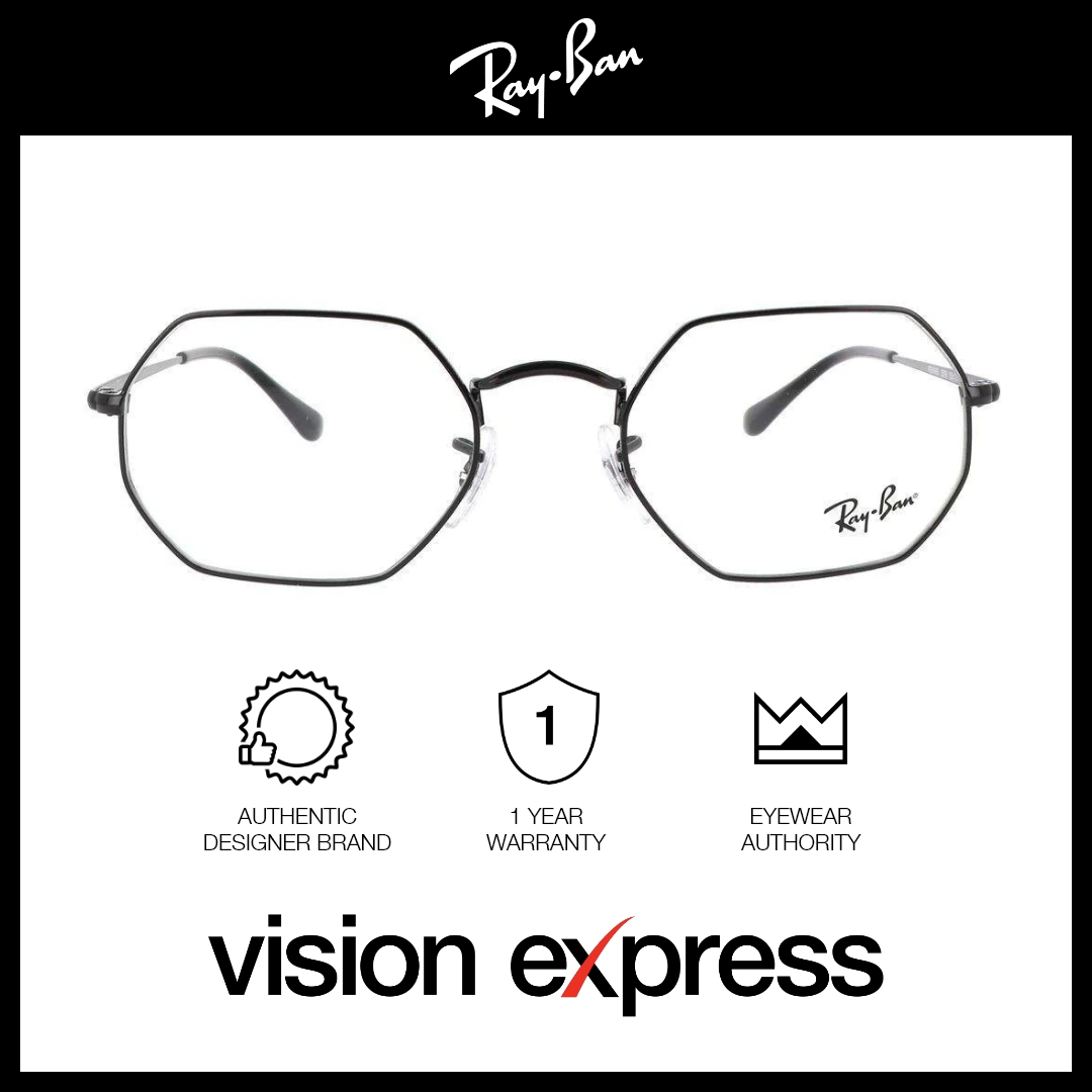 Ray-Ban Unisex Black Metal Irregular Eyeglasses RB6456/2509_53 - Vision Express Optical Philippines