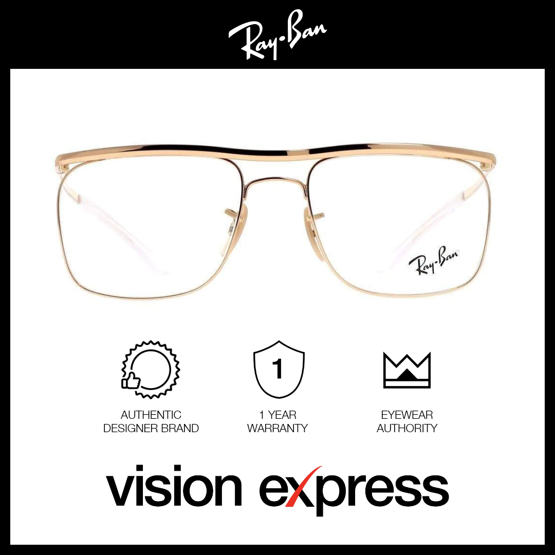 Ray-Ban Unisex Gold Metal Square Eyeglasses RB6519/2500_54 - Vision Express Optical Philippines