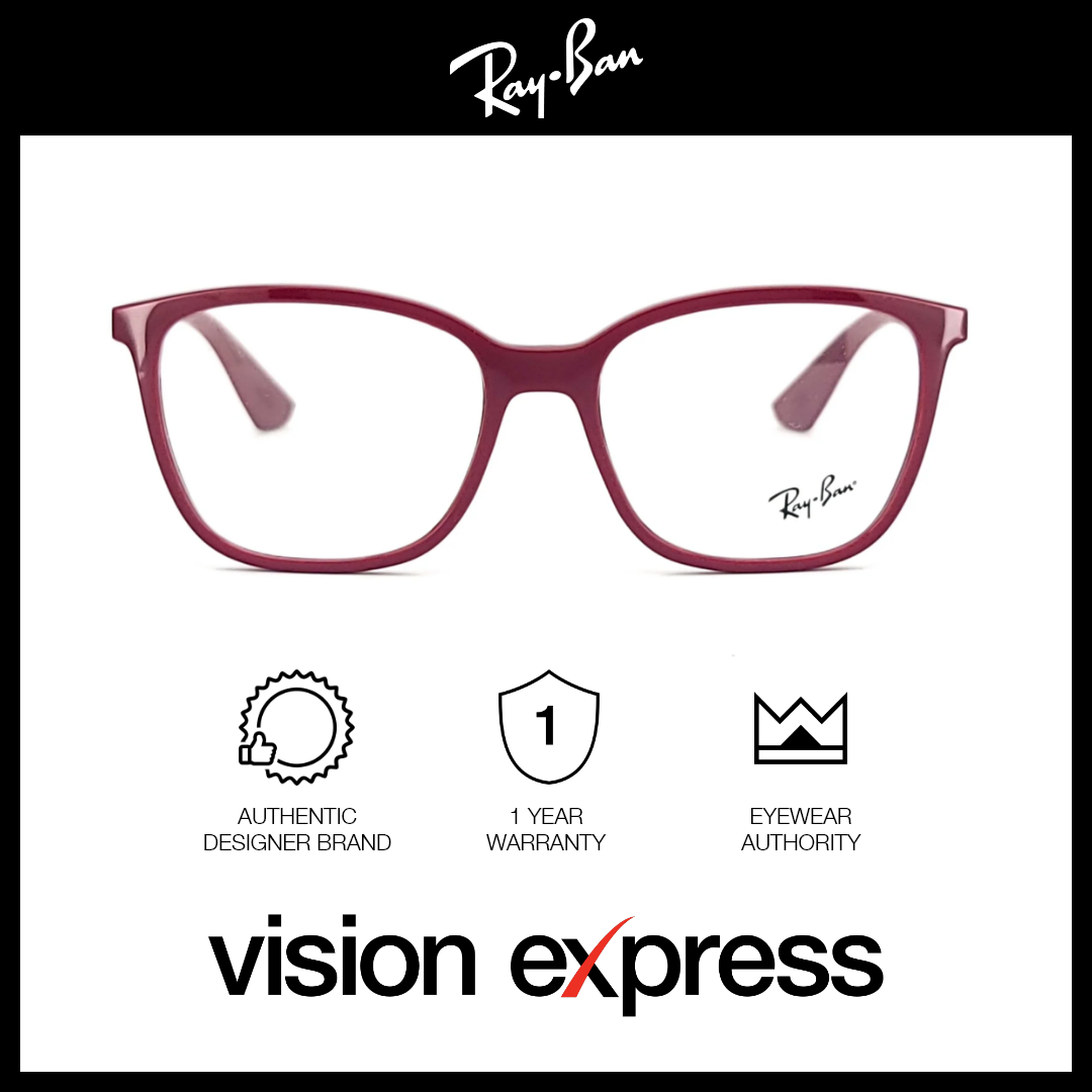 Ray-Ban Unisex Red Plastic Square Eyeglasses RB7066/8099_54 - Vision Express Optical Philippines