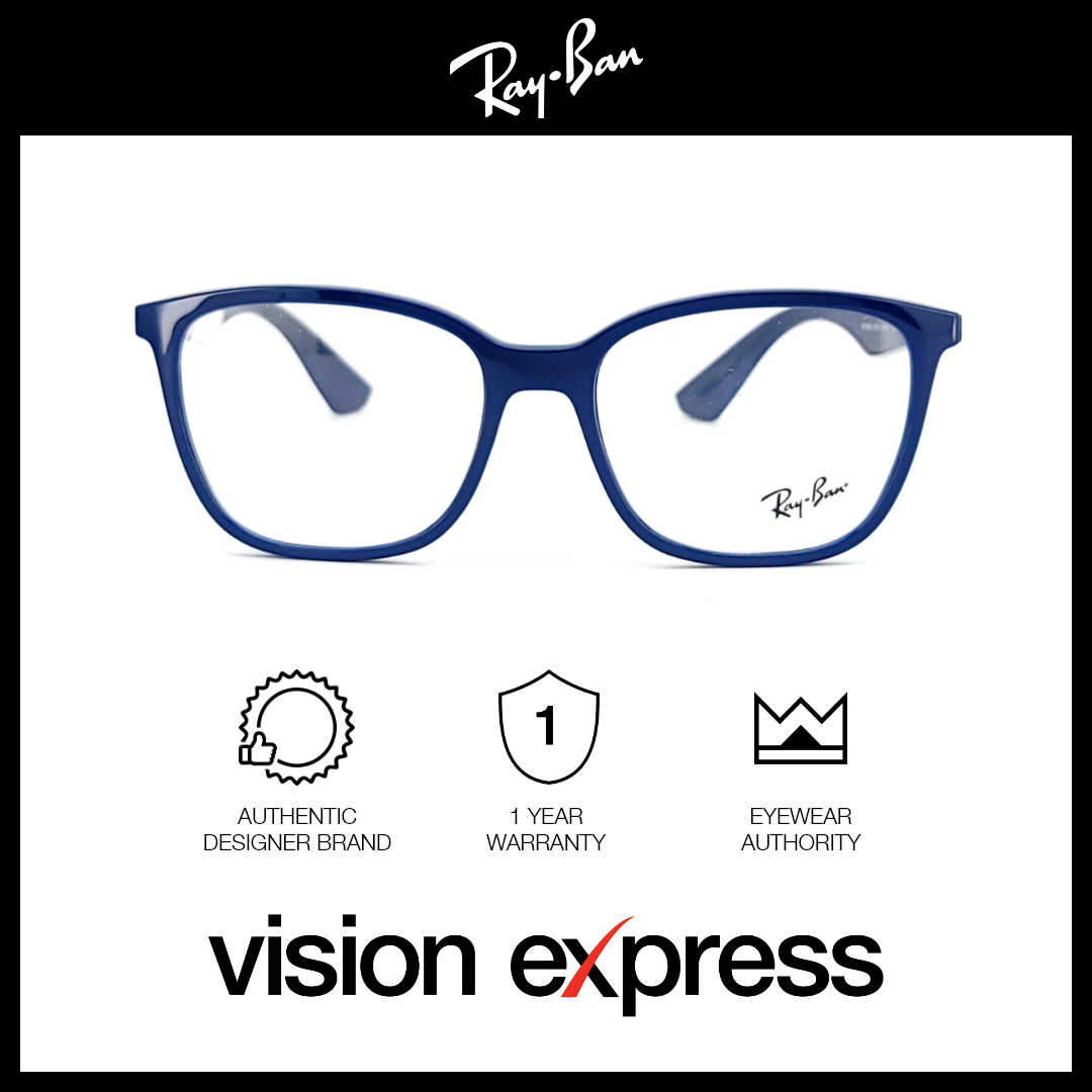 Ray-Ban Unisex Blue Plastic Square Eyeglasses RB7066/8100_54 - Vision Express Optical Philippines