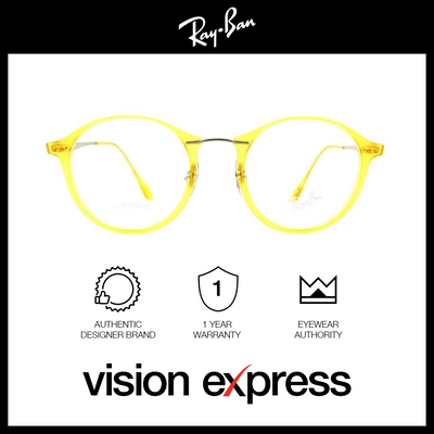 Ray-Ban Unisex Yellow Plastic Round Eyeglasses RB7073/5589_49 - Vision Express Optical Philippines