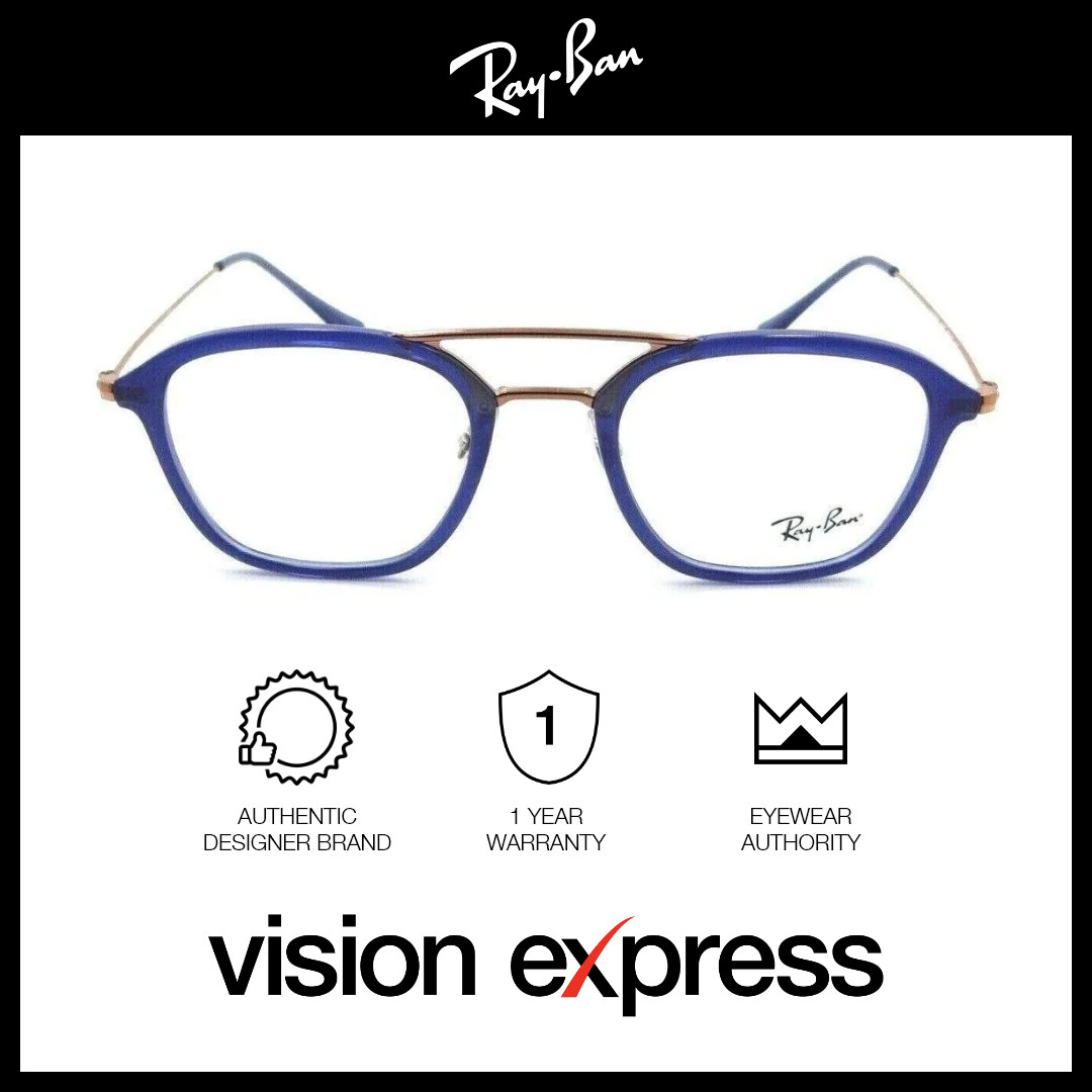 Ray-Ban Unisex Gold Plastic Square Eyeglasses RB7098/5727_50 - Vision Express Optical Philippines
