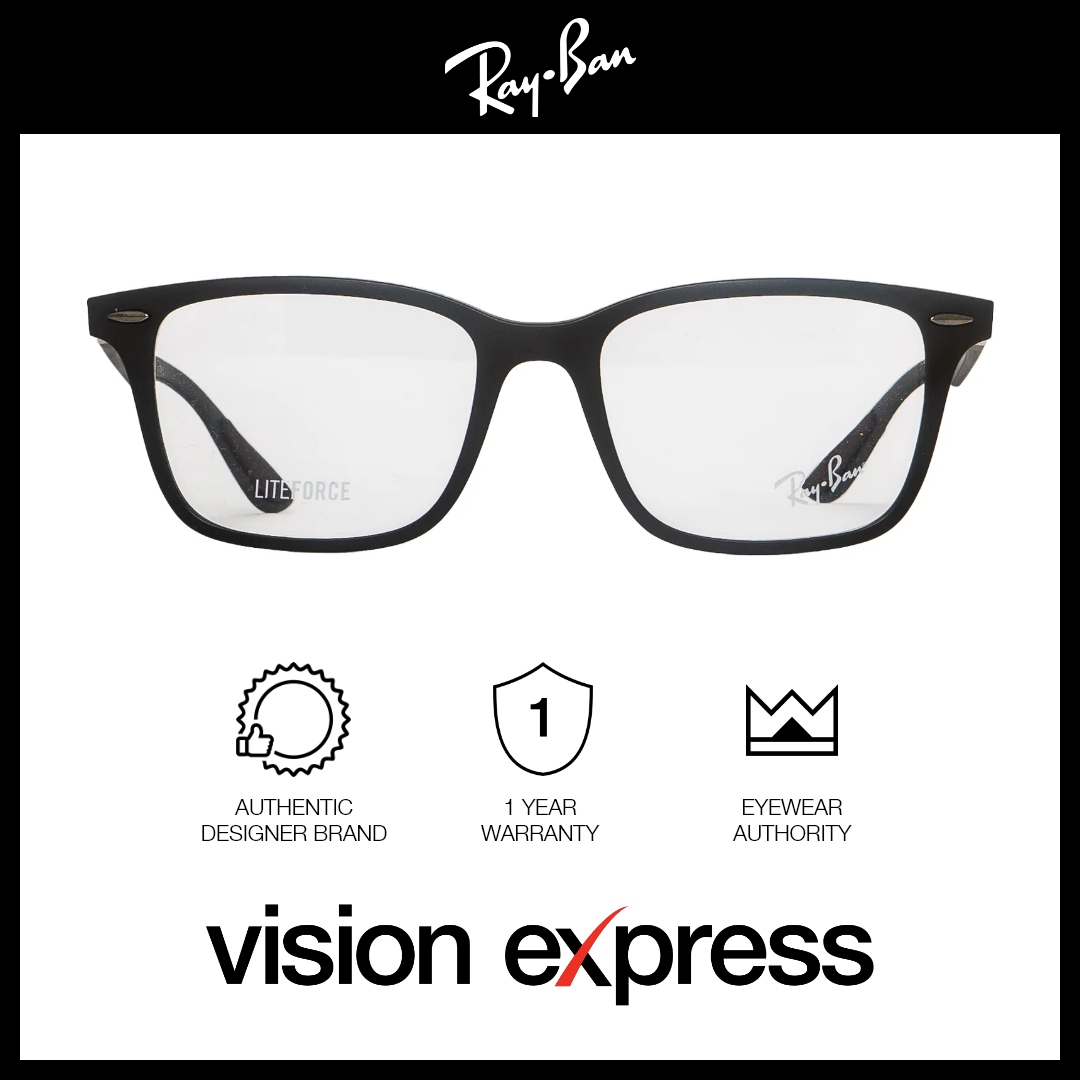 Ray-Ban Unisex Brown Plastic Square Eyeglasses RB7144806353 - Vision Express Optical Philippines