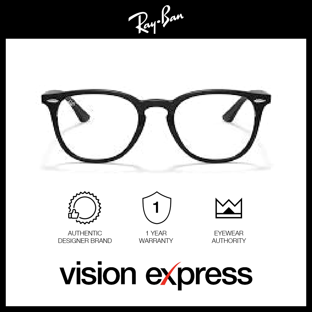 Ray-Ban Unisex Black Plastic Irregular Eyeglasses RB7159F/2000_52 - Vision Express Optical Philippines
