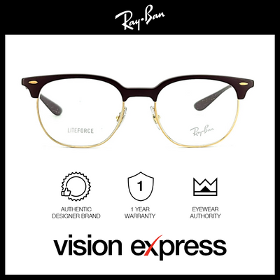 Ray-Ban Unisex Brown Plastic Square Eyeglasses RB7186/8088_51 - Vision Express Optical Philippines
